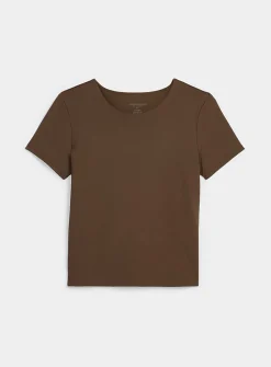 Second-skin short-sleeve crew-neck T-shirt
