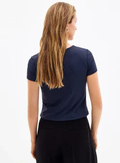 Second-skin short-sleeve crew-neck T-shirt
