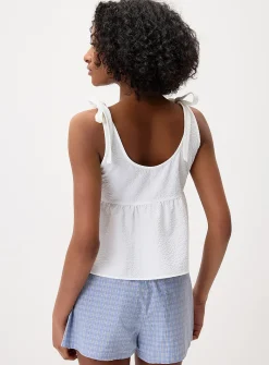 Seersucker babydoll cami