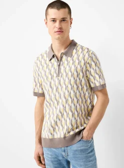 Seomo geo jacquard polo