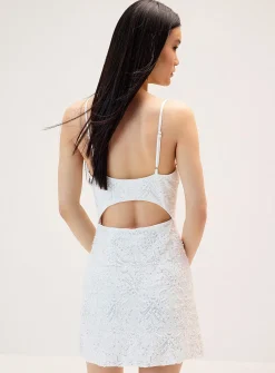 Sequined open-back minidress