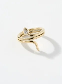 Serpentine silhouette ring