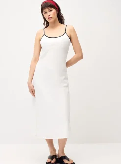 Sewn-in bra midi dress