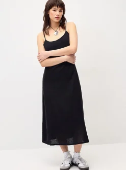 Sewn-in bra midi dress