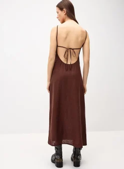 Sewn-in bra midi dress