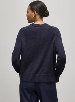 Shaker-rib boxy-fit sweater