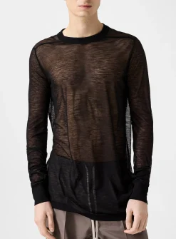Sheer long-sleeve T-shirt
