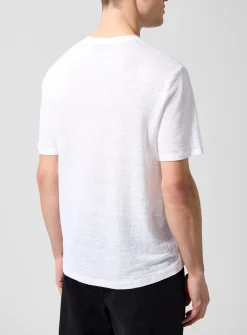 Sheer pure linen T-shirt