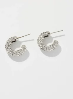 Shimmering stone hoops