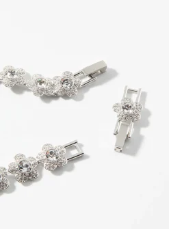 Shimmery flower bracelet