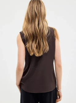 Shirt collar silky cami