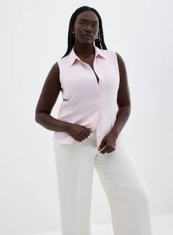 Shirt collar silky cami