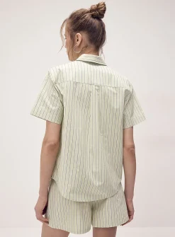Short-sleeve poplin shirt