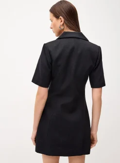 Shoulder pad jacket minidress