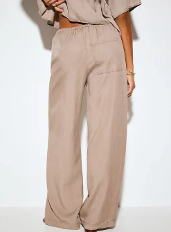 Sigrid drawstring waist wide-leg faded pant