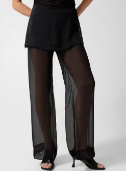 Silk Archive overlaid skirt pant