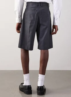 Silk-blend Prince of Wales Bermudas