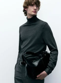 Silky knit turtleneck