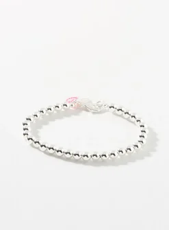 Silver beaded bracelet