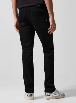Silver hardware slim-fit jean