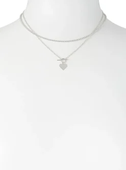 Silver heart beaded chain