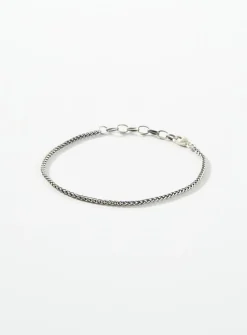 Silver wheat chain bracelet
