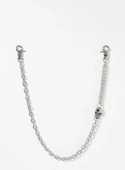 Skull detail wallet chain