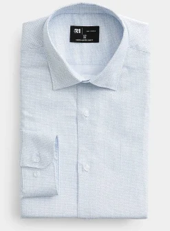 Sky-blue mosaic shirt