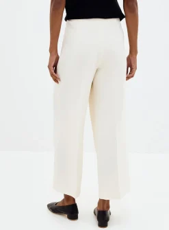 Sleek cropped wide-leg pant