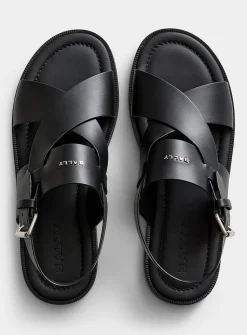 Sleek crossed-strap sandals