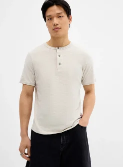 Slub jersey Henley T-shirt