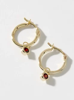 Small birthstone earrings