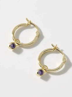 Small birthstone earrings