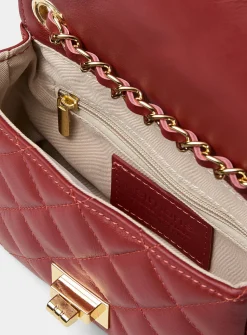 Small quilted smooth leather bag