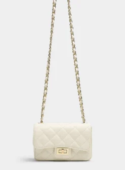 Small quilted smooth leather bag