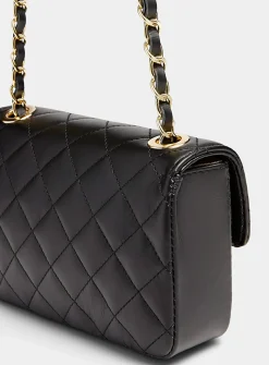 Small quilted smooth leather bag