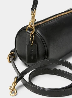 Small smooth leather cylinder bag