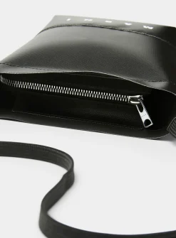 Small solid canvas bucket bag