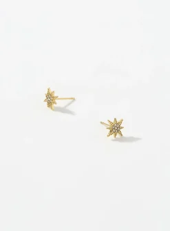 Small twinkling star earrings
