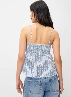 Smocked babydoll cami