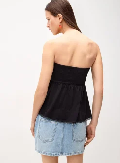 Smocked babydoll tube top