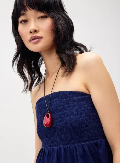 Smocked babydoll tube top