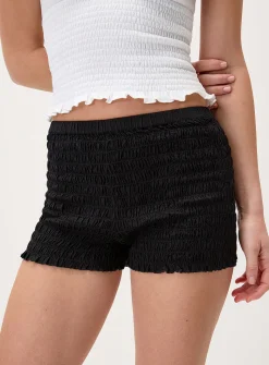 Smocked micro-short