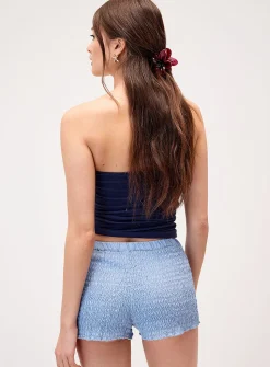 Smocked micro-short