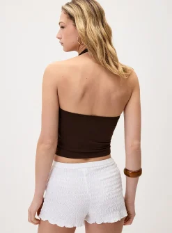 Smocked micro-short