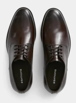Smooth leather derby shoes