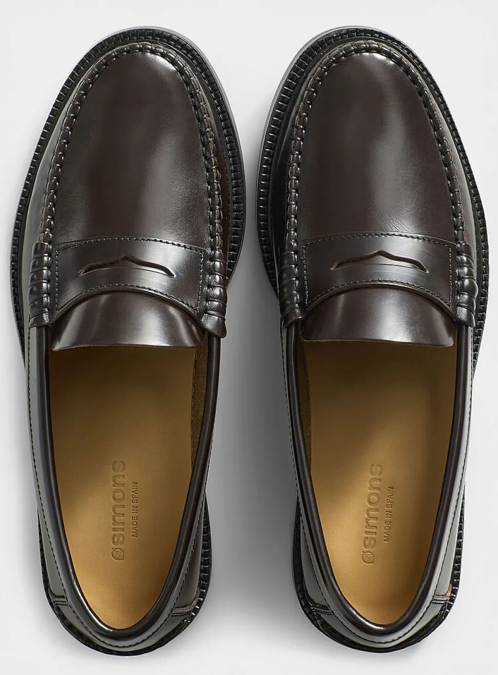 Smooth leather penny loafers