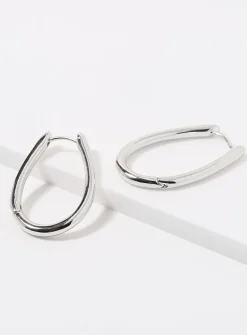 Snap hook metallic earrings