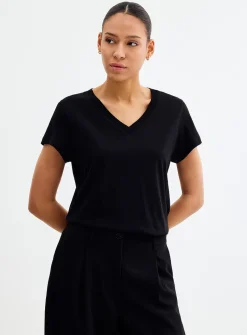 Soft jersey V-neck T-shirt