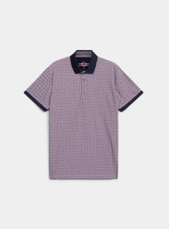 Soft microfibre-like mosaic polo